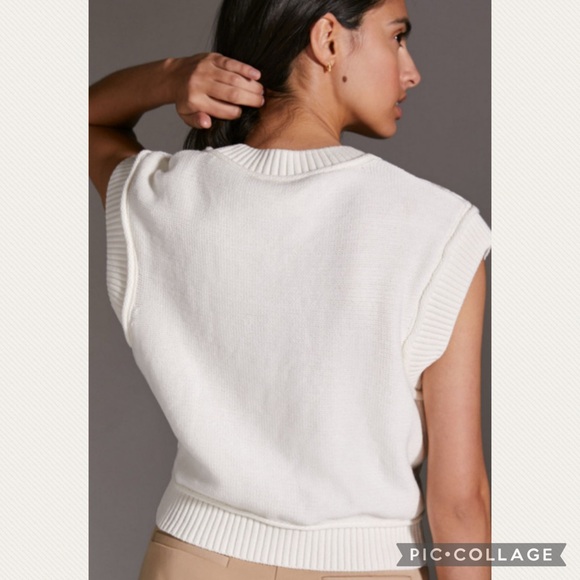 :Price Firm: Anthropologie Maeve Cable Knit Vest - Picture 3 of 9